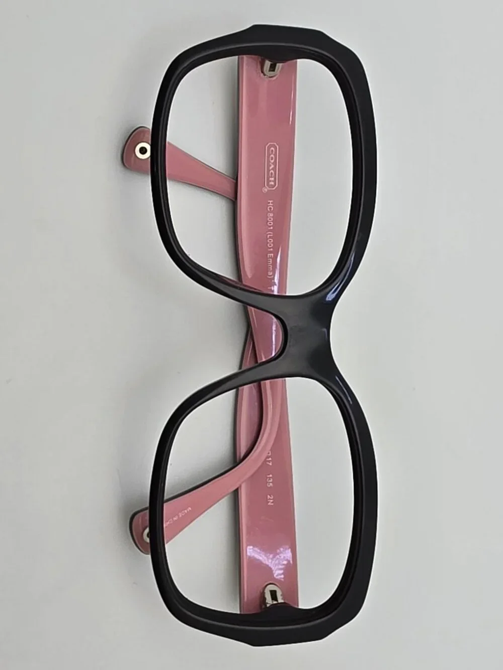 Coach HC 8001 L001 5053/11 Emma Black Gold on Pink Sunglasses Frame 57-17-135